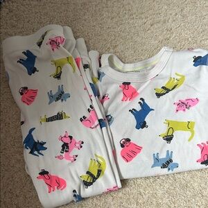 Crewcuts Kids Pajama Set with Colorful Animal Print